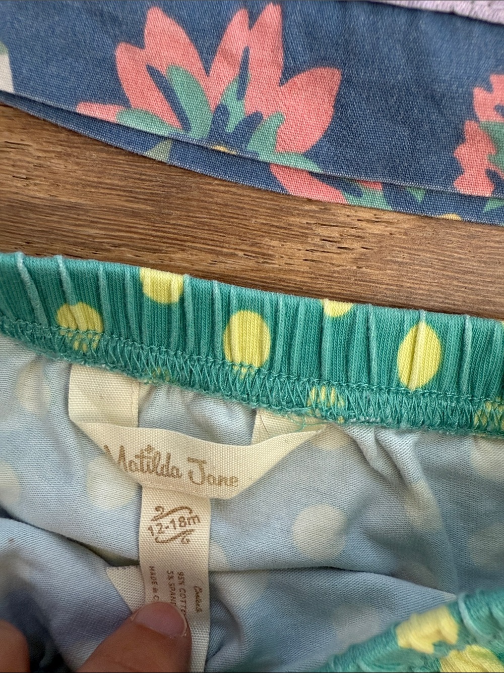 Matilda Jane Blue Floral Dress with Green Polka Dot Bloomers - Picture 3 of 4